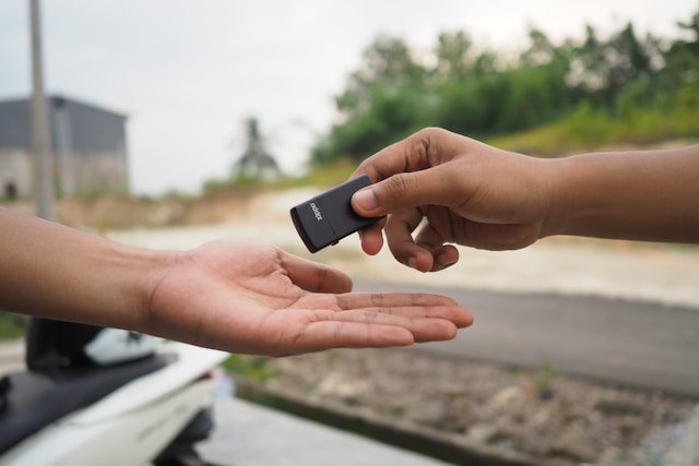 New car keys handover