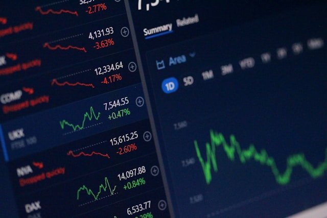 Stock exchange trading floor
