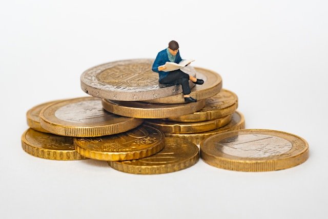 Person thinking money decision
